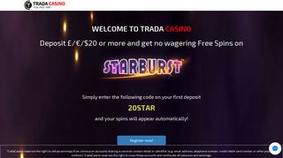 Trada Casino 25 Free Spins No Deposit