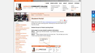 Student Portal | Current Students | The Barbados Community College