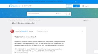 Web interface connection - TeamViewer Community - 24007