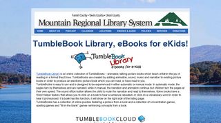 mountainregional | TumbleBook Library - Mountain Regional Library