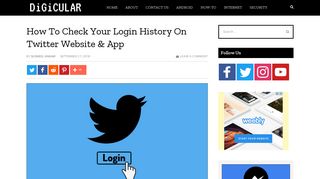 How to Check your Login History on Twitter Website & App - Digicular