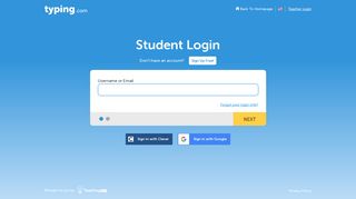 Student Login - Typing.com