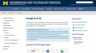 Google at U-M - U-M ITS - University of Michigan
