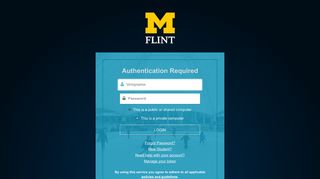 Weblogin | University of Michigan-Flint