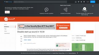 startup - Disable start-up sound in 16.04 - Ask Ubuntu