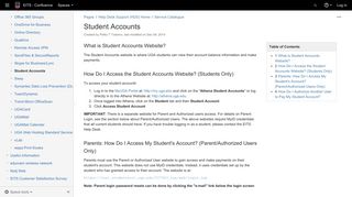 Student Accounts - Confluence Mobile - EITS - Confluence