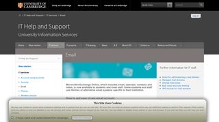 Email — IT Help and Support - uis.cam.ac.uk - University of Cambridge