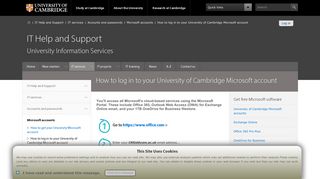How to log in to your University of Cambridge Microsoft ... - uis.cam.ac.uk