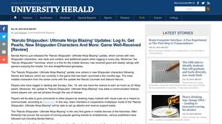 'Naruto Shippuden: Ultimate Ninja Blazing' Updates: Log In, Get ...