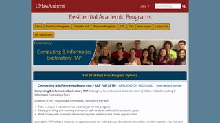 Computing Informatics RAP | Residential Academic Programs | UMass ...