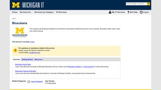 BlueJeans - IT Services Portal - University of Michigan