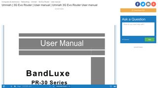 Umniah 3G Evo Router User manual | manualzz.com