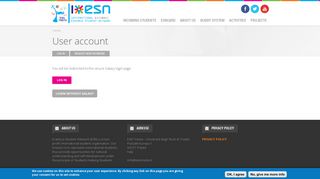 User account | ESN Trieste