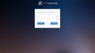 Login Page - Air University Student Portal - AU Portals