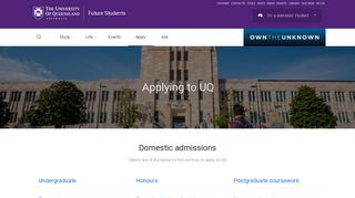Applying to UQ - Future Students - University of Queensland