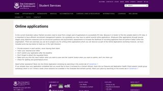 Online applications - Student Services - The University of ...