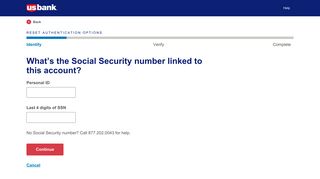 Login Assistance | Reset Security Questions - US Bank