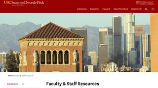 Faculty & Staff Resources - USC Suzanne Dworak-Peck School of ...