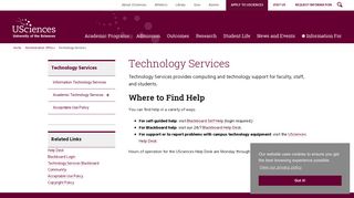 Technology Services | University of the Sciences - USciences