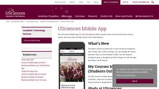 USciences Mobile App | University of the Sciences