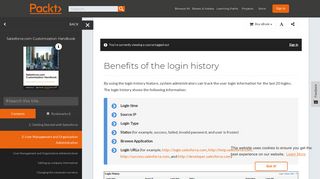 Benefits of the login history - Salesforce.com Customization Handbook