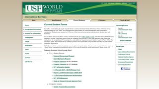International Services - Current Student Forms - USF World