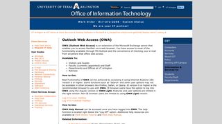 Outlook Web Access (OWA) - UTA