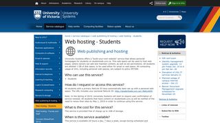 Web hosting - Students - University of Victoria - UVic