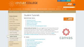 Student Tutorials | Ventura College