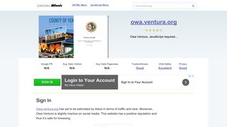 Owa.ventura.org website. Sign In.