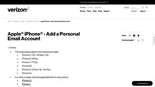 Apple iPhone - Add a Personal Email Account | Verizon Wireless