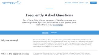 FAQ | Vettery