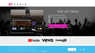 Get on Vevo | Create a Vevo channel - Vydia