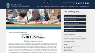 VIRTUS Training, Registration & Re-Certification - Diocese of Bridgeport