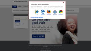 Credit Card Account Access: Log In