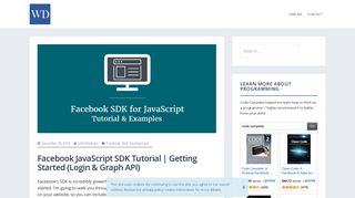 Facebook JavaScript SDK Tutorial | Getting Started (Login & Graph ...