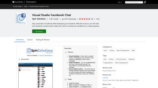 Visual Studio Facebook Chat - Visual Studio Marketplace