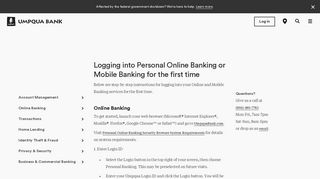 Online Banking Login - Umpqua Bank