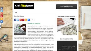 Click Cash System - The Fastest Way To Earn A Living, Online!