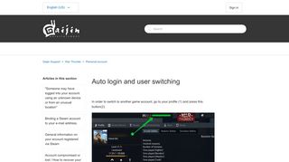 Auto login and user switching – Gaijin Support