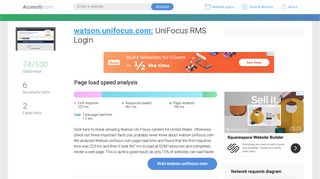 Access watson.unifocus.com. UniFocus RMS Login