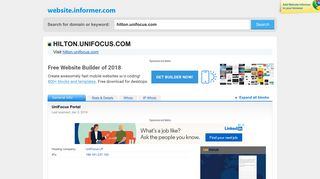 hilton.unifocus.com at WI. UniFocus Portal - Website Informer