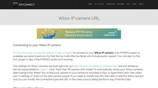 Connect to Wbox IP cameras
