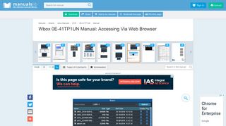 Accessing Via Web Browser - Wbox 0E-41TP1UN Manual [Page 26]