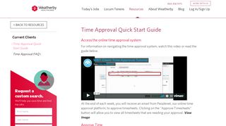 Client Resources | Time Approval Guide - Weatherby Healthcare