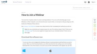 How to Join a Webinar - LogMeIn Support - LogMeIn, Inc.