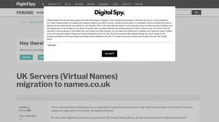 UK Servers (Virtual Names) migration to names.co.uk — Digital Spy