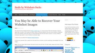 You May Be Able to Recover Your Webshot Images