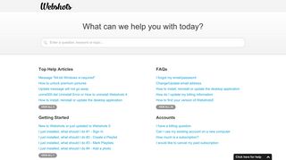 Knowledge base | Webshots