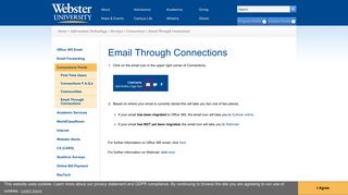 Email Through Connections | Webster University
